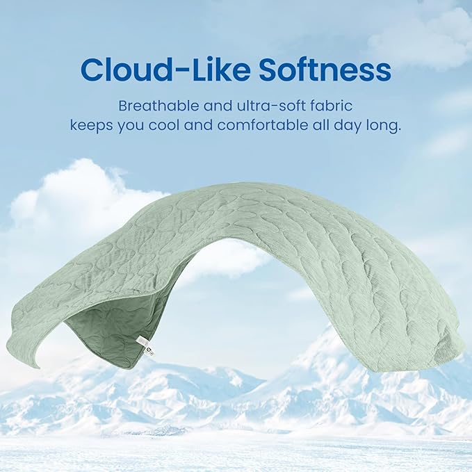 Cozy Bliss Cooling Dual-Sided Blanket for Hot Sleepers, Q-Max>0.46 Lightweight Soft Breathable Bed Blanket, Double Side Cooling Throw for Night Sweats (Sage Green, 50"x70")