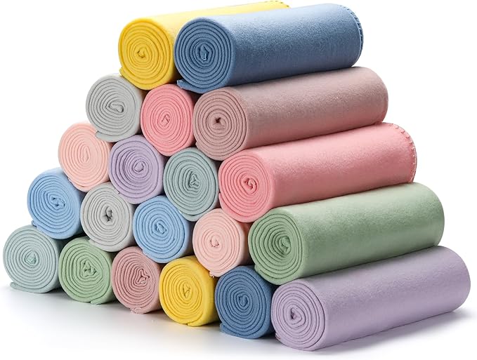 20PCS Pastel Fleece Blankets Bulk 50 X 60, Soft Lightweight Throw Blanket Kit Cozy Blankets Bulk for Bed Sofa Couch Warm Pet Fleece Blanket Set for Wedding Homeless Home Office Travel Gift for Seasons