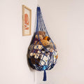 Novel Stuffed Animal Hammock Corner Hanging Net for Stuff Aniaml Storage Macrame Toy Display Plush Toy Holder-Perfect for The Tiny Space Walls (blue, XXL)