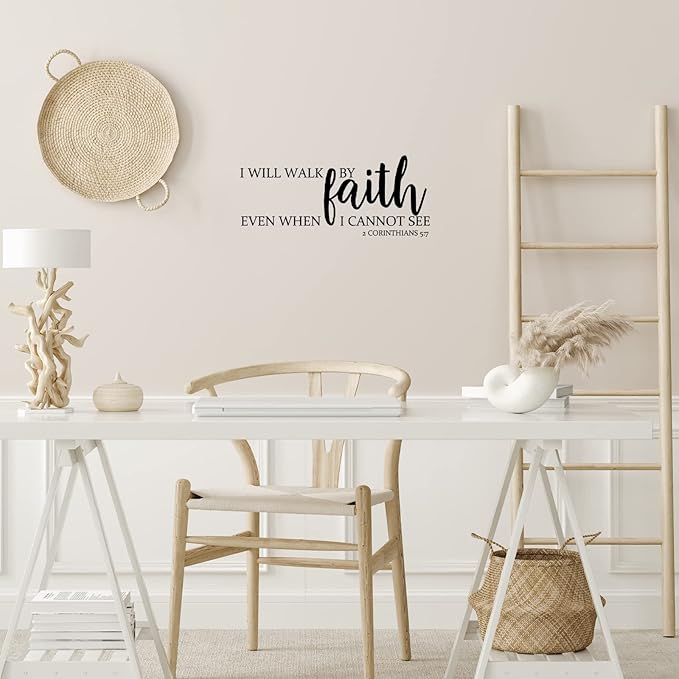 BBTO Bible Verse Wall Stickers Inspirational Quote Wall Decals Religious Motivational Scripture Sticker Peel and Stick for Bedroom Living Room Office Bathroom(Be Brave)