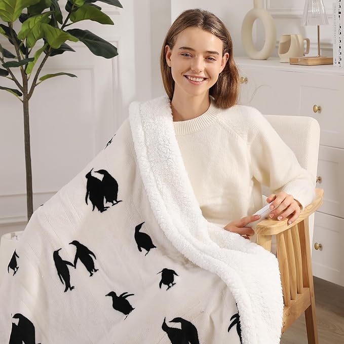 Cute Heated Blanket Queen Size Electric Blanket 84"x90" Dual Controllers to Adjust Heating Levels Heating Blanket Queen with 5 Heating Levels & 10 Hrs Auto-off, Machine Washable, Great Birthday Gift