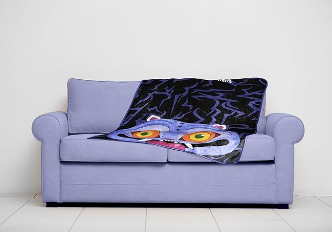 Jay Franco Kids Plush Throw Blanket – Ultra Soft Cozy Plush Fleece for Bed, Couch, Sofa, Home Décor, Official Licensed Derpy, Black - Kpop Demon Hunters, 40x50 - Travel Blanket
