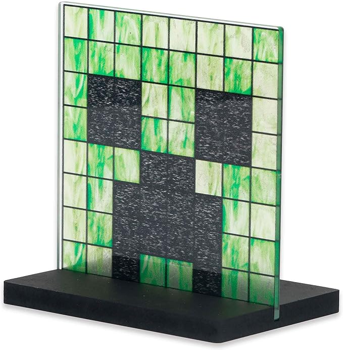Minecraft Creeper Acrylic Tabletop Display - Fun Creeper Pixel Face Decoration for Desk or Shelf