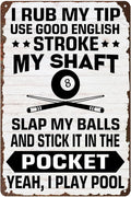 Pool Table Accessories Billiards Decor Funny Pool Table Room Rules Metal Tin Sign Billiard Birthday Decorations For Men Billiards Game Accessories Gag Gifts Ball Tin Signs 12x8 Inch