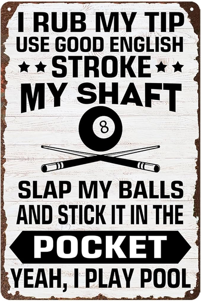 Pool Table Accessories Billiards Decor Funny Pool Table Room Rules Metal Tin Sign Billiard Birthday Decorations For Men Billiards Game Accessories Gag Gifts Ball Tin Signs 12x8 Inch