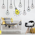 HLNIUC Positive Words Wall Decal 25PCS Success Teamwork Wall Sticker Minimalist Inspirational Lettering Artwork Motivational Saying Art Sticker Light Bulb Themed Wall Decor for Classroom Office