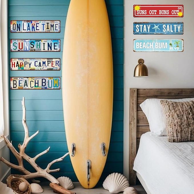 Lake House Wall Decor For Home On Lake Time Sign Vintage Metal Tin Signs Love Heart Wall Art Lakehouse Gifts Lake House Accessories For Men Lake Life Decor Lake House Signs 4x16 Inch