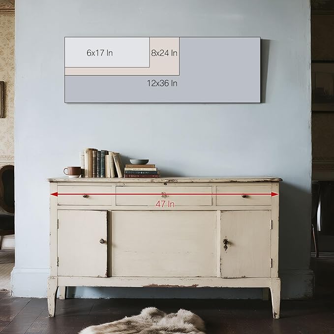 Large Quotes Wall Decor Enjoy the Little Things Sign Family Wall Signs Rustic Wood Pictures Canvas Prints for Living Room Bedroom Office Home Decoration, 12x36 Inch Framed