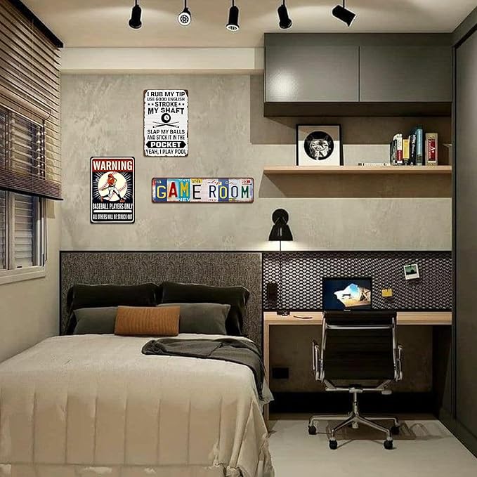 Baseball Decor For Boys Room Players Only Sign Gifts For Boys 8-12 Baseball Accessories For Kids Cool Baseball Stuff Decorations For Home Sports Decor For Boy Bedroom Baseball Metal Tin Signs 8x12 In
