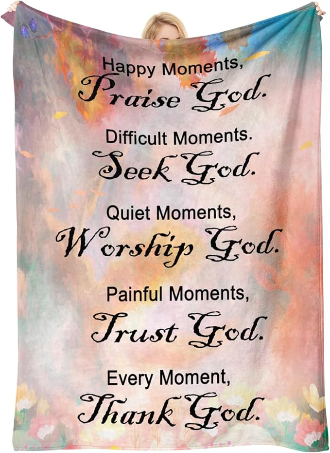 Christian Gifts for Women Faith, Inspirational/Religious/Spiritual Gifts for Adults, Soft Throw Blankets for Women/Men, Personalized Blankets for Adults 50"x 60"