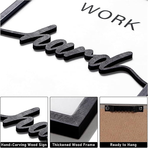 3D Wood Inspirational Office Wall Art, 36" x 16" Framed Black and White Motivational Wall Decor, Inspirational Quotes Wall Art for Home Office Bedroom (Ready to Hang, Set of 3, Framed)