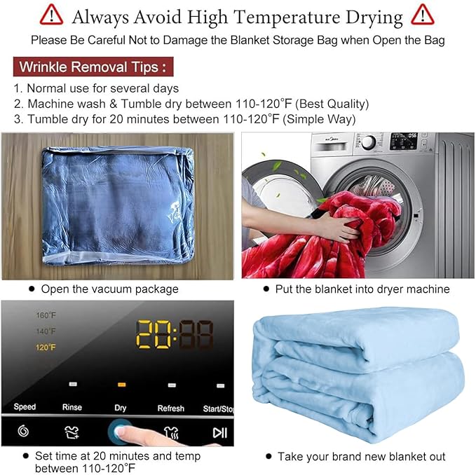 JYK Fleece Plush Blanket King Size 85'' x 95'' - Premium Silky Flannel Fleece Blanket 4.4 LB, Lightweight and Fluffy Cozy Plush Comfy Microfiber Fleece Blanket for Couch Sofa Bedroom, Light Blue