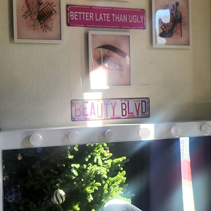 Vintage Love St Way Wall Decor Street Signs Pink Room Metal Tin Signs Gife for Women Girl 16 x 4 Inches