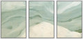 MUDECOR Framed Wall Art Print Set Pastel Waves Blue and White Tones Illustrations Modern Art Boho Decorative Colorful Chic for Living Room, Bedroom, Office - 24"x36"x3 White
