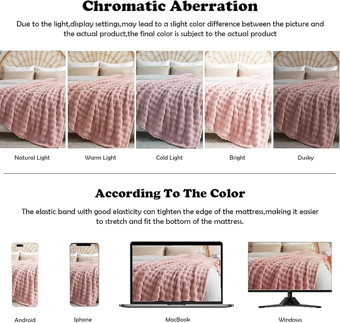 NEWCOSPLAY Twin Blanket for Couch Pink Super Soft Flannel Fleece 3D Bubble Lightweight Bed Blanket All Season Use (Pink, Twin(60"x80"))
