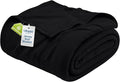 Utopia Bedding Knit Blanket King Size (90x102 Inches, Black) Soft Lightweight Jersey Breathable Sweatshirt Blanket for Bed,Couch & Sofa