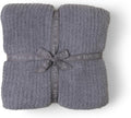 Barefoot Dreams® CozyChic® Ribbed Bed Blanket, Ultra Soft Plush Microfiber Blanket for Bed, Warm & Lightweight Cozy Bedding Layer, Textured Knit, Full/Queen Size, Graphite