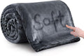 MOONLIGHT20015 Fleece Blanket King Size – Soft 400 GSM Plush Microfiber King Size Blanket, Warm Lightweight King Blanket for The Bed, 108x90 Inches, Dark Grey