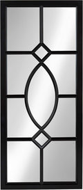 Kate and Laurel Cassat Modern Casual Window Wall Accent Mirror, Black