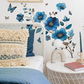 TUOKING Flowers Wall Stickers Decor,Removable Wall Murals Peel and Stick Modern Wall Art Decal Home Decor for Kitchen,Bedroom,Living Room