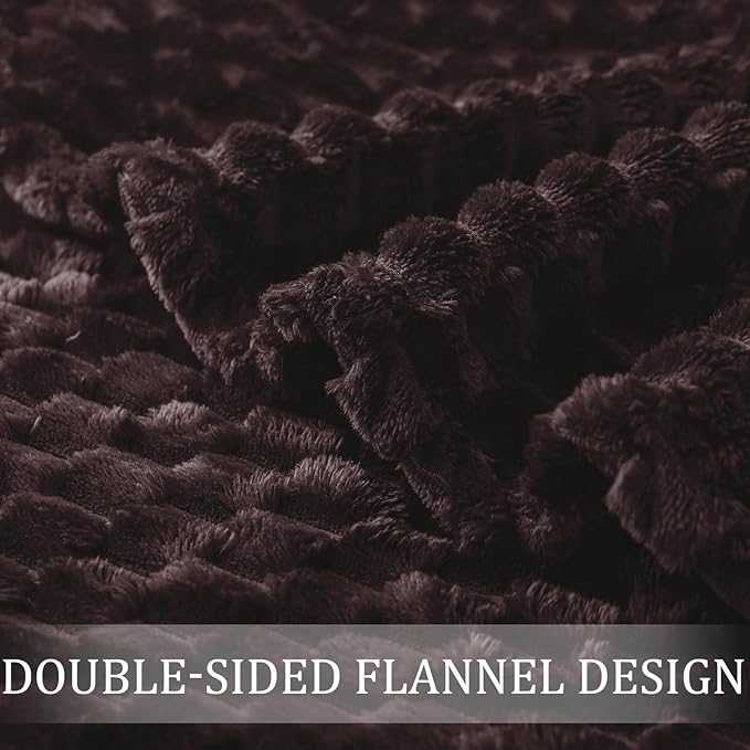 Exclusivo Mezcla Fleece Throw Blanket for Couch, Extra Large Fuzzy Coffee Bed Blankets, Soft Cozy Plush Sofa Throws for All Seasons, 50x70 Inches