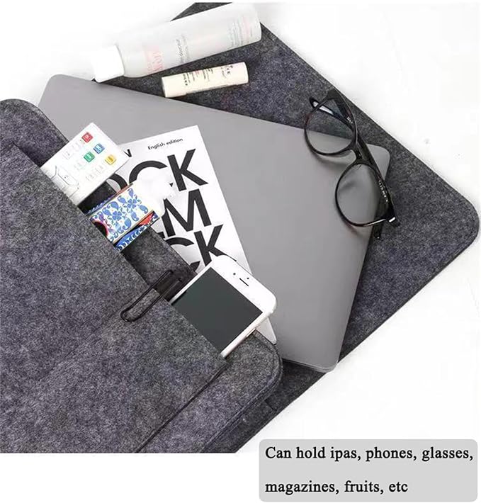 Bedside Caddy,Felt Bed Side Caddy Organizer With 5 Pockets For Remote,Bed Pockets Bedside Storage Can Hold Tablet Magazine Book Phone And Fruit,For Bed,Sofa,Desk (grey)
