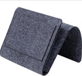 BFYDOAA Bedside Caddy Felt Storage Bag, Hanging Caddy Pockets Bag for Dorm,Bunk Bed,Sofa,Hospital Bed Rails Organizer(Dark Grey)