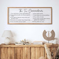 The Ten Commandments Wall Decor, 40x15 inch Rustic Bible Verse Wall Art, Christian Religious Scripture Print, Farmhouse Style Framed Wall Hanging Christian Gifts for Family Home, Natural