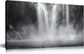 Waterfall Wall Pictures for Living Room - Black and White Landscape Wall Art for Office - Modern Abstract Canvas Wall Art for Bedroom Size 20" x 40"