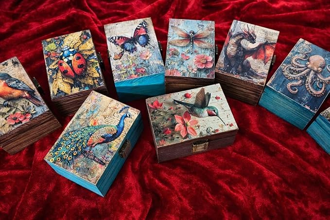 RK Collections Hummingbird Trinket Box I Bird Jewelry Keepsake Box I Hummingbird Lovers Gift Idea For Animals (4x2.75)