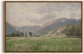 InSimSea Framed Canvas Wall Art Vintage Decor, Prairie Mountain Landscape Paintings, Large Prints, Farmhouse Decor, Natural Scenery Hanging Wall Decorations for Living Room Bedroom, 20"x30"