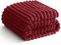 Soft Deep Red Throw Blanket for Couch - 300GSM Cozy Fleece Blanket for Women, Cute Fluffy Lightweight Blankets Birthday Gifts for Her Him, Spring Home Room Decor, Deep Red, 50x60 Inches