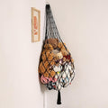 Stuffed Animal Hammock Corner Hanging Net for Stuffy Animal Storage Macrame Toy Display Plushie Toy Holder-Perfect for The Tiny Space Walls, Kid Bedroom Decor Playroom Organizer (Black)