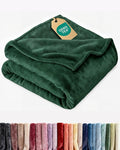 Ultra Soft Fleece Blanket King Size - Flannel Fleece Luxury King Blanket - Lightweight for Couch Bed Chair - Thick, Warm and Breathable - All Season Cozy Anti-Static Microplush Bedding, Forest Green