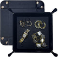 UnionBasic Small Valet Tray, Jewelry Tray for Rings Watches Earrings, Entryway Catchall Caddy for Coins Keys Change, Nightstand Bedside Valet Holder, Trays for Electronic Gadgets, Black