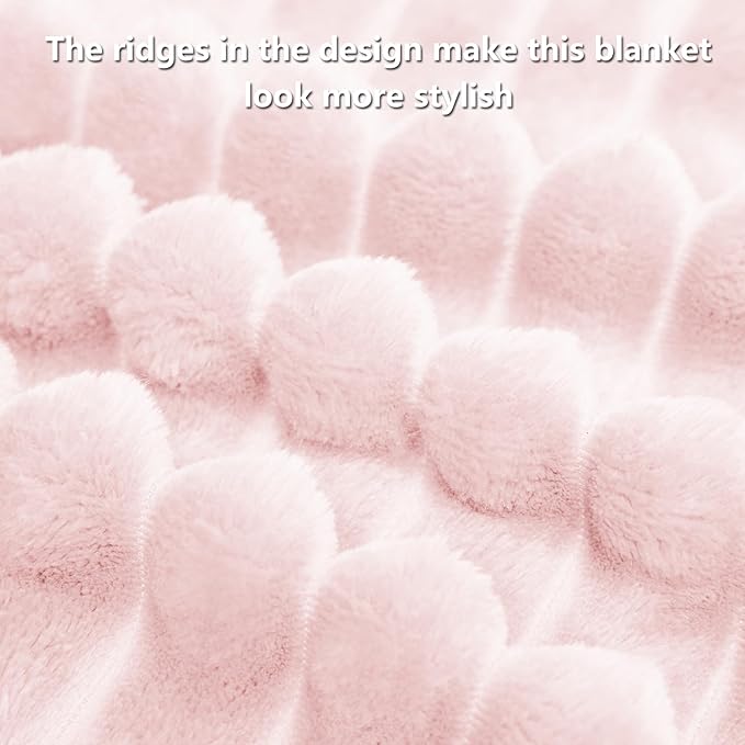 Soft Pink King Size Blanket for Bed - Cozy Warm Bedding Fleece Blanket for Girls Women, Large Lightweight Sofa Couch Cover Bed Blankets for Her Him, Spring Home Room Decor, Pink, 108x90 Inches