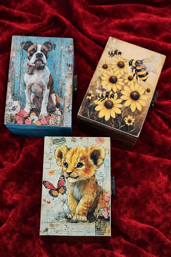 RK Collections Trinket Boxes Small Jewelry Keepsake Box (Lion Cub)
