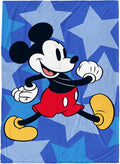 Jay Franco Kids Plush Throw Blanket – Soft & Cozy Fleece Throw for Bedroom & Couch Décor, Official Licensed Product, Blue - Mickey Mouse, 60x90 - Large Blanket