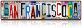 Vintage City Street Sign San Francisco,CA Wall Decor Metal Tin Signs for Bar Home Bedroom Garage