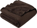 Hansleep Fleece Brown Throw XL Blanket, Super Soft Flannel Fuzzy Plush Cozy Blanket for All Seasons, Brown, Throw XL 50x70 Inches