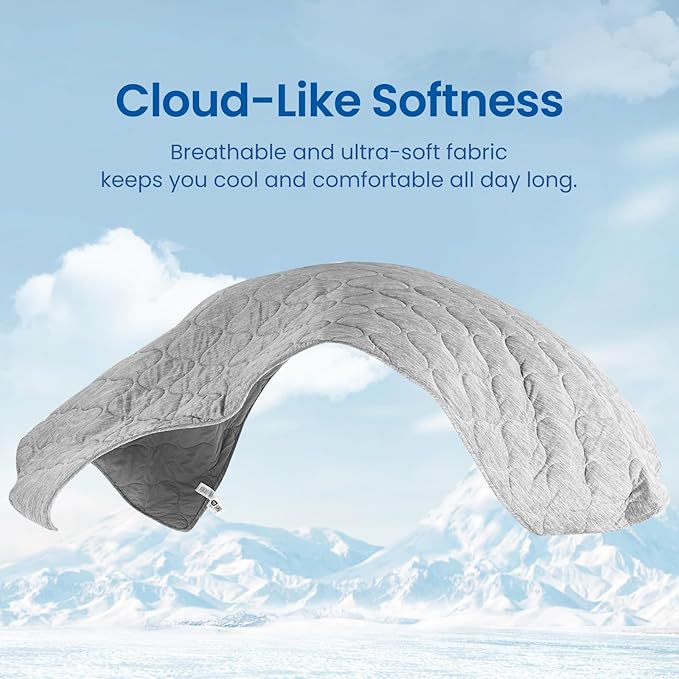 Cozy Bliss Cooling Dual-Sided Reversible Blanket for Hot Sleepers, Q-Max>0.46 Lightweight Soft Breathable Bed Blanket, Double Side Cooling Throw for Night Sweats, Silver Grey, 40"x60"