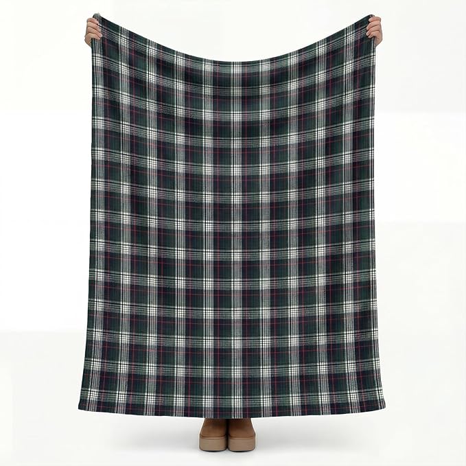 Horaldaily Dark Blue Green Farmhouse Plaid Decorative Blanket Throw, Spring Summer Rustic Soft Lightweight Blanket for Couch Sofa Bed Lounging Decoration, Ideal Gifts for Kids Adults Self, 50x60