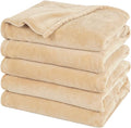 PHF Oversized King Big Fleece Blanket 120"x120", No Shed No Pilling Extra Large Soft Blanket, Giant 10'x 10' Lightweight for Bed, Sofa Travel and Camping, Suitable for All Season, Beige