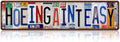 Vintage Hoeing Ain't Easy Street Sign Wall Decor Metal Tin Signs for Bar Home Bedroom Garage