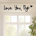 Love You Bye Wood Sign Home Decor Boho Decor Wall Decor Express Love and Warm for Your Family Lovers Wall Art Gift Hallway Entryway Door Valentine Decorations for Home (L)