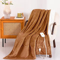 Heated Blanket Electric Throw 50" x 60" -Heated Throw Blanket with 4 Heating Levels & 3 Hours Auto Off,Machine Washable,ETL & FCC Certification(Maple Orange)