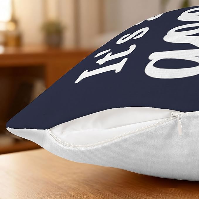 Hexagram Spring Summer Pillow Covers 18x18 Set of 4, Outdoor Floral Daisy Decorative Dark Blue Throw Pillow Covers, You are My Sunshine Farmhouse Cushion Case for Couch Sofa Indoor Decor(No Insert)