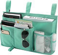Bseash Bunk Bed Organizer, Bedside Caddy Hanging Bed Organizer Storage Bag 8 Pockets, for College Dorm Rooms Bed, Hospital Bed, Baby Bed Rails, 600D Oxford Cloth (Light Green)