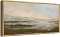 SHENIFY Vintage Framed Wall Art Rustic Foggy Mountain Landscape Scenery Home Decor Retro Wilderness Decorations for Farmhouse Bedroom Ready to Hang Wall Artwork - 20x40in Natural Framed