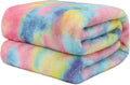 Colorful Fleece Blanket, Plush Cozy Throw Blanket for Couch and Bed, Luxury Soft Fuzzy Microfiber Cover, Warm Lightweight Comfort Blanket for Home Decor, Easter Birthday Gifts for Women Mom